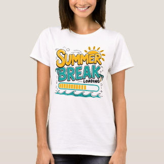 Camiseta Férias de Verão Carregando Gráfico Divertido de Pr