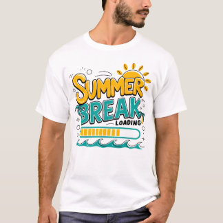 Camiseta Férias de Verão Carregando Gráfico Divertido de Pr