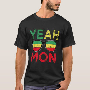 Camiseta Férias de Verão Cor da Bandeira da Jamaica Reggae