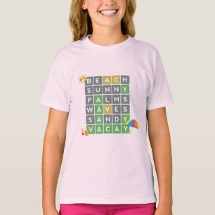 Camiseta Férias de Verão de Arte de Praia Quebra-cabeça