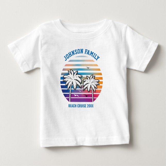 Camiseta Férias de Verão de Cruise Personalizada da Reunião (Frente)