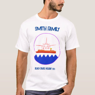 Camiseta Férias de Verão de Cruise Personalizada da Reunião