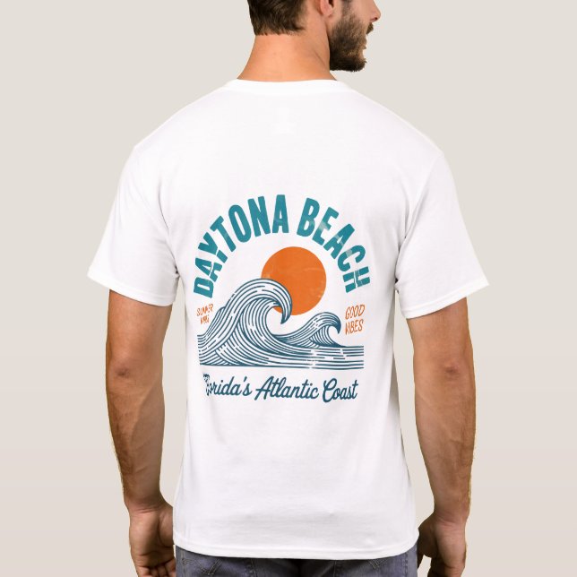 Camiseta Férias de Verão de Daytona Beach, Florida (Verso)