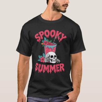 Camiseta Férias de Verão de esqueleto de gelo no esqueleto 
