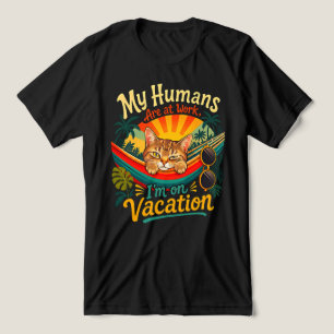 Camiseta Férias de Verão de Gato - Felino Tropical Engraçad