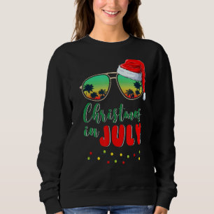 Camiseta Férias de Verão de óculos de sol de Santa Hat