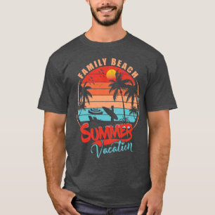 Camiseta Férias de Verão de praia em família Calçado de pal