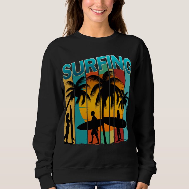 Camiseta férias de verão de surfe (Frente)