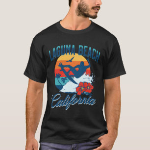 Camiseta Férias de Verão de Surfe na Praia de Laguna Califo