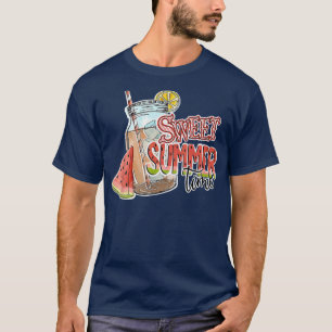 Camiseta Férias de Verão, de Verão, lindas, de melancia de