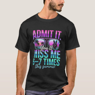 Camiseta Férias de Verão Divertidas Admito que Você Vai Me