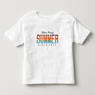 Camiseta Férias de Verão Divertidas na Praia ao Pôr do Sol