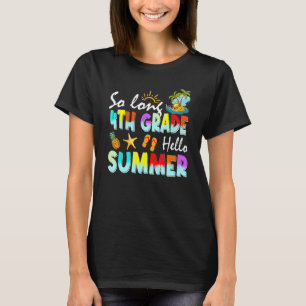 Camiseta Férias de Verão do 4º ano do ano do último dia O