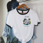 Camiseta Férias de Verão do navio de cruzeiro da Reunião da<br><div class="desc">Apresentando ilustrações de cores da água modernas modernas modernas e modernas. Comemore sua semana de feriado com camisetas correspondentes para mãe, pai, irmão, irmã, etc. Altere o Nome e a Data da Família para torná-lo seu próprio design personalizado. Esta design nunca sairá do estilo. Perfeito para fotos de família, festas...</div>