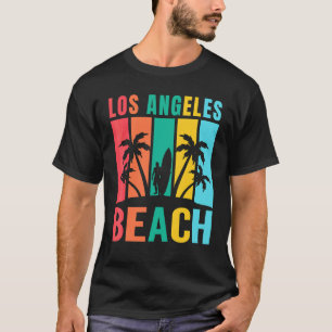 Camiseta Férias de Verão do Surf de praia de Los Angeles Ca