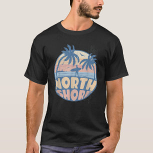 Camiseta Férias de Verão do Surf de praia do Havaí na costa