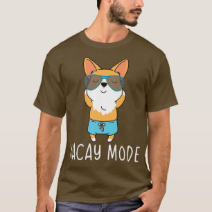 Camiseta Férias de Verão em forma de Férias de Verão Corgi