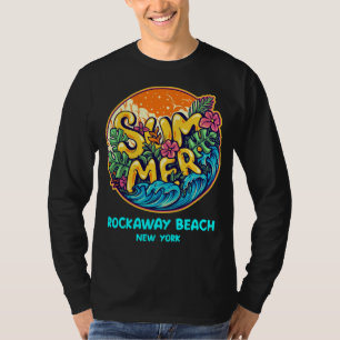 Camiseta Férias de Verão em Nova Iorque, na praia de Rockaw