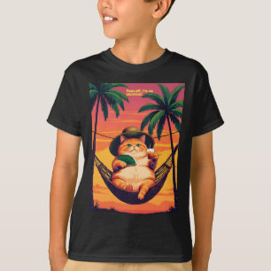 Camiseta Férias de Verão Engraçadas de Gato Retro