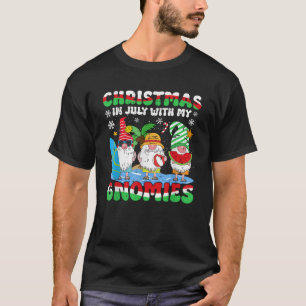 Camiseta Férias De Verão Engraçadas Gnomias Para O Natal