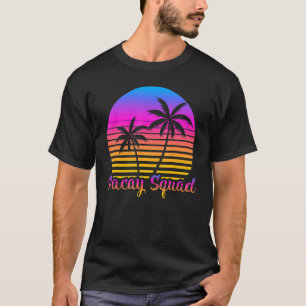 Camiseta Férias de Verão Equipe do Pôr do Sol da Palmeira V