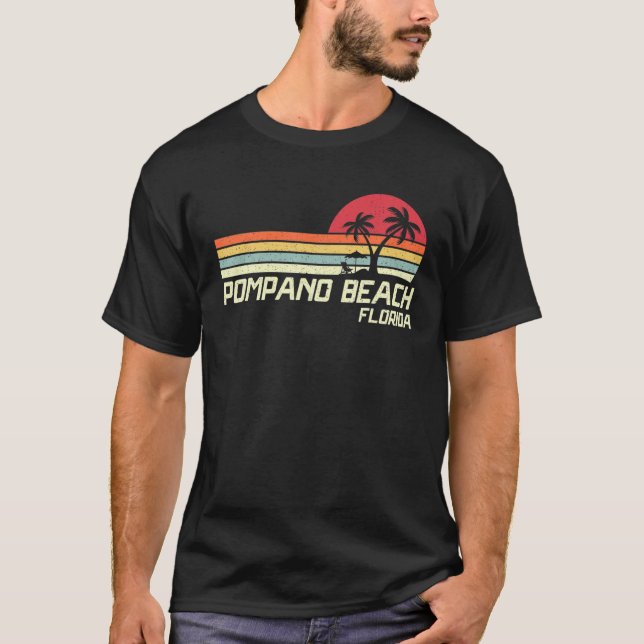 Camiseta Férias de Verão na Flórida Pompano Beach (Frente)