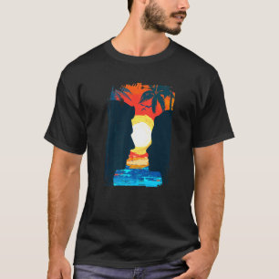 Camiseta Férias de Verão Palmeiras de praia Estilo Tropi