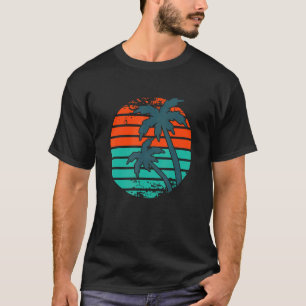 Camiseta Férias de Verão Palmeiras de praia Estilo Tropi