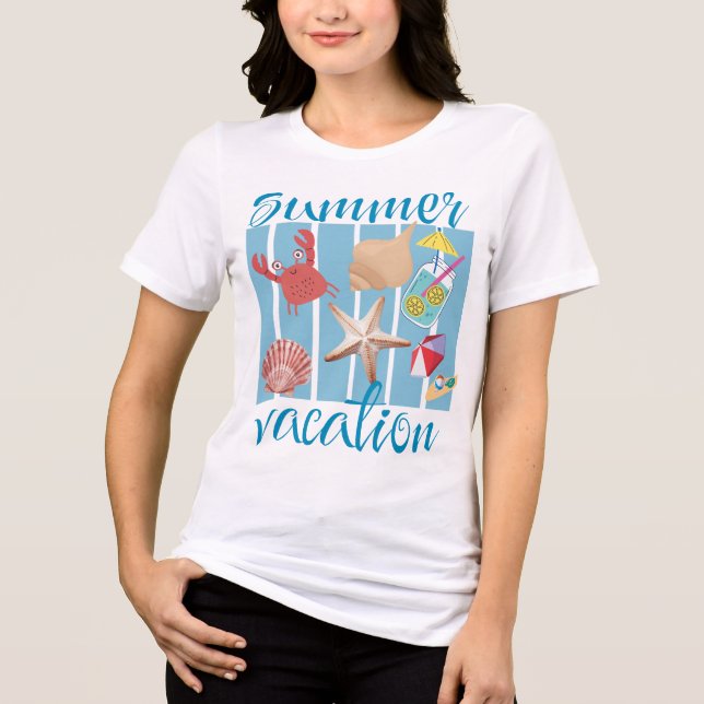 Camiseta Férias de verão personalizadas  (Frente)