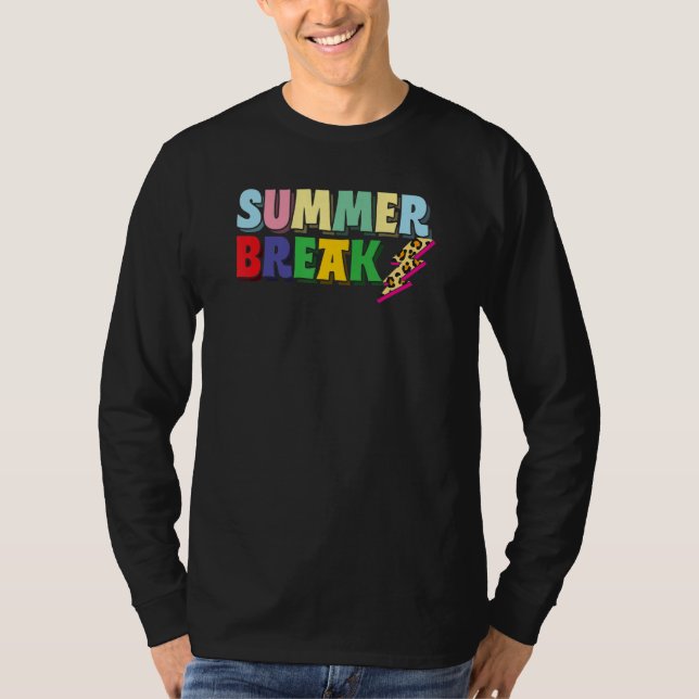Camiseta Férias de Verão Professor Distressed Leopardo Relâ (Frente)