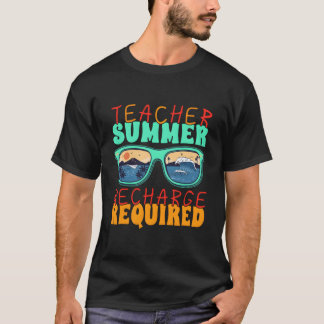 Camiseta Férias de Verão Professor Recarga de Verão Necessá