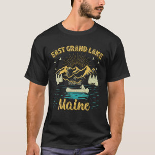 Camiseta Férias de Verão Retro Montanha Maine East Grand 