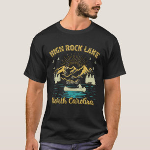 Camiseta Férias de Verão Retro Mountain North Carolina High