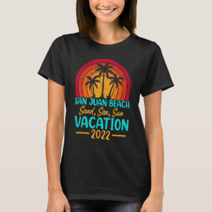 Camiseta Férias de Verão Retro Sunset 2022 Porto Rico San