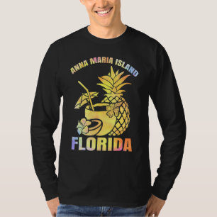 Camiseta Férias De Verão Retro Sunset Flórida Anna Maria Is