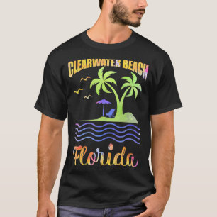 Camiseta Férias De Verão Retro Sunset Florida Clearwater Be