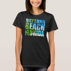 Camiseta Férias de Verão Retro Sunset Florida Daytona Beach