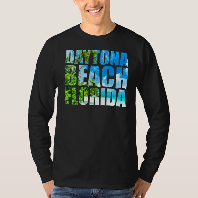 Camiseta Férias de Verão Retro Sunset Florida Daytona Beach (Frente)