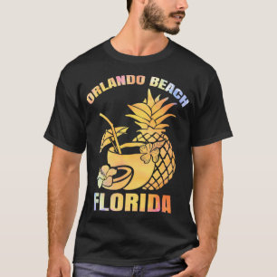 Camiseta Férias de Verão Retro Sunset Florida Orlando Beach