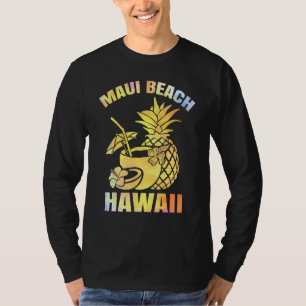 Camiseta Férias de Verão Retro Sunset Hawaii Maui Beach