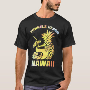 Camiseta Férias de Verão Retro Sunset Hawaii Túneis Beac