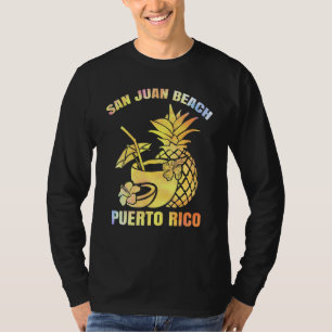 Camiseta Férias de Verão Retro Sunset Porto Rico San Juan