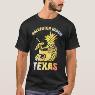 Camiseta Férias de Verão Retro Sunset Texas Galveston Beach