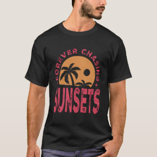 Camiseta Férias de Verão retrógradas para Pôrs do sol perse