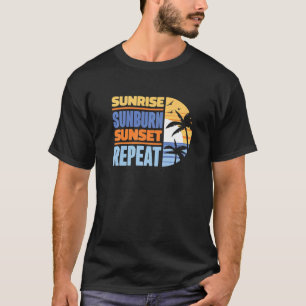 Camiseta Férias de Verão Sunrise Sunset Repetir 4