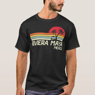 Camiseta Férias de Verão Vintage México Riviera Maya Beach