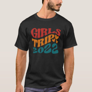 Camiseta Férias de Viagem das Meninas no Fim de Semana Retr