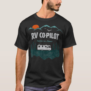 Camiseta Férias de Viagem de Camping de Co-Piloto RV