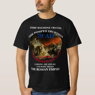 CAMISETA FÉRIAS DE VIAGEM NO TEMPO MÁQUINA POMPEII 79 DC