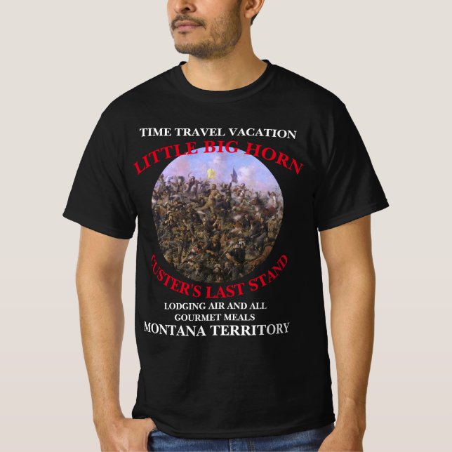 CAMISETA FÉRIAS DE VIAGEM NO TEMPO ÚLTIMO RECURSO DE CUSTER (Frente)
